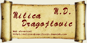 Milica Dragojlović vizit kartica